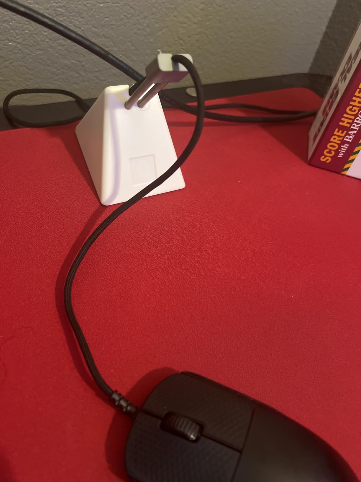 Hotline Games Mouse Bungee Mouse Cord Clip Cord Management System Fixer Holder for Esports FPS Game (3.0 Black) customer photo 1