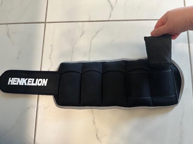 Henkelion 1 Pair 2 3 5 10 Lbs Adjustable Ankle Weights for Women Men Kids, Strength Training Wrist and Ankle Weights Sets for Gym, Fitness Workout, Running, Lifting - Black Grey Pink Blue Purple customer photo 2