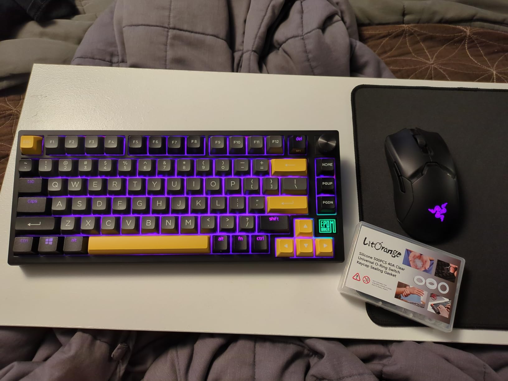 Silicone 500PCS 40A Clear Universal O-Ring Switch Dampeners Keycap Sealing Gasket Washer (Better Than Rubber) for Cherry MX Switch Keyboard and Mechanical Keyboard Keys Dampers customer photo 1