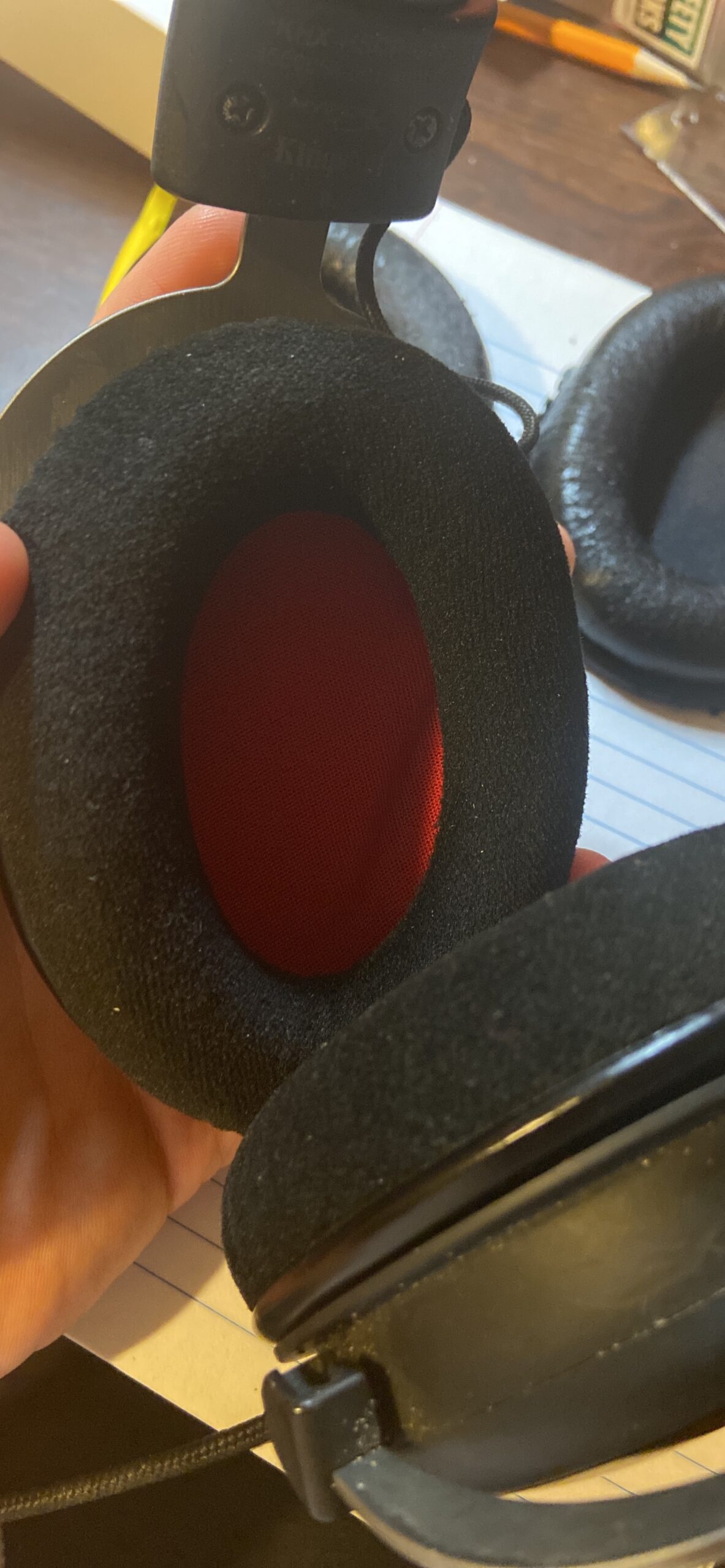 Geekria Comfort Velour Replacement Ear Pads Compatible with HyperX Cloud III/II/Flight/Flights/Stinger/Alpha/AlphaS Headphones, Ear Cushions (Black Red) customer photo 2
