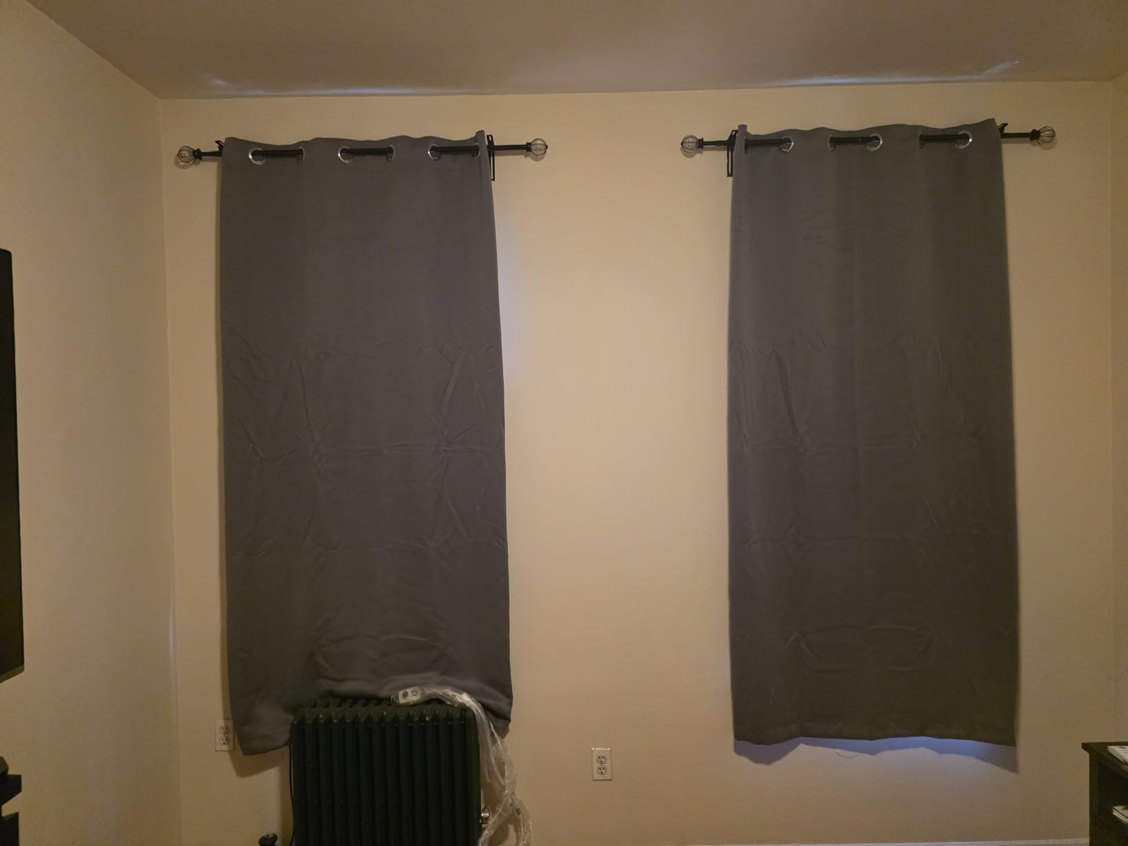 Yakamok 100% Blackout Curtains 84 Inches Long, 2 Thick Layers Heat and Full Light Blocking Soft Thermal Insulated Drapes for Bedroom (52