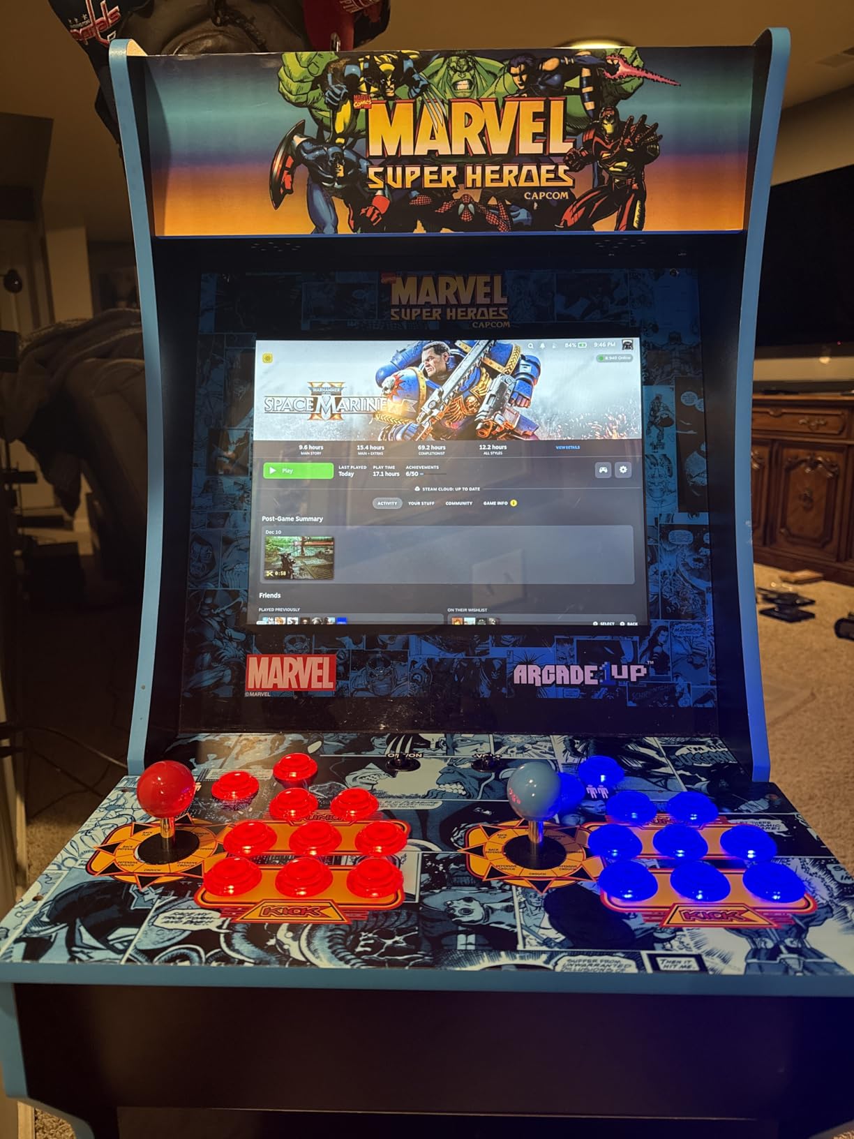 Hikig 2 Player led arcade buttons and joysticks DIY kit 2x joysticks + 20x led arcade buttons game controller kit for MAME and Raspberry Pi - Red + Blue Color customer photo 2