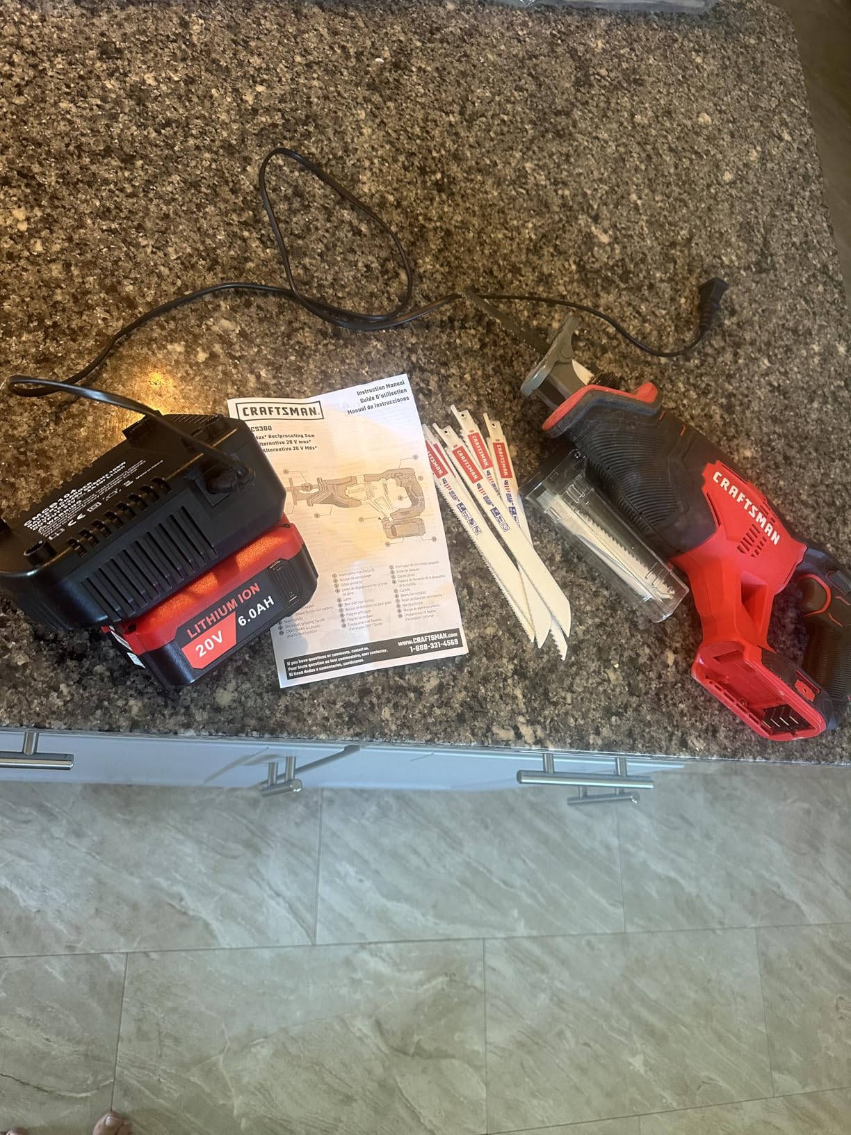 CRAFTSMAN V20 Reciprocating Saw, Cordless, 3,000 RPM, Variable Speed Trigger, Quick Easy Blade Change, Bare Tool Only (CMCS300B) customer photo 1