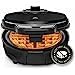 Chefman Anti-Overflow Belgian Waffle Maker w/Shade Selector, Temperature Control, Mess Free Moat, Round Iron w/Nonstick Plates & Cool Touch Handle, Measuring Cup Included, Black customer photo 1
