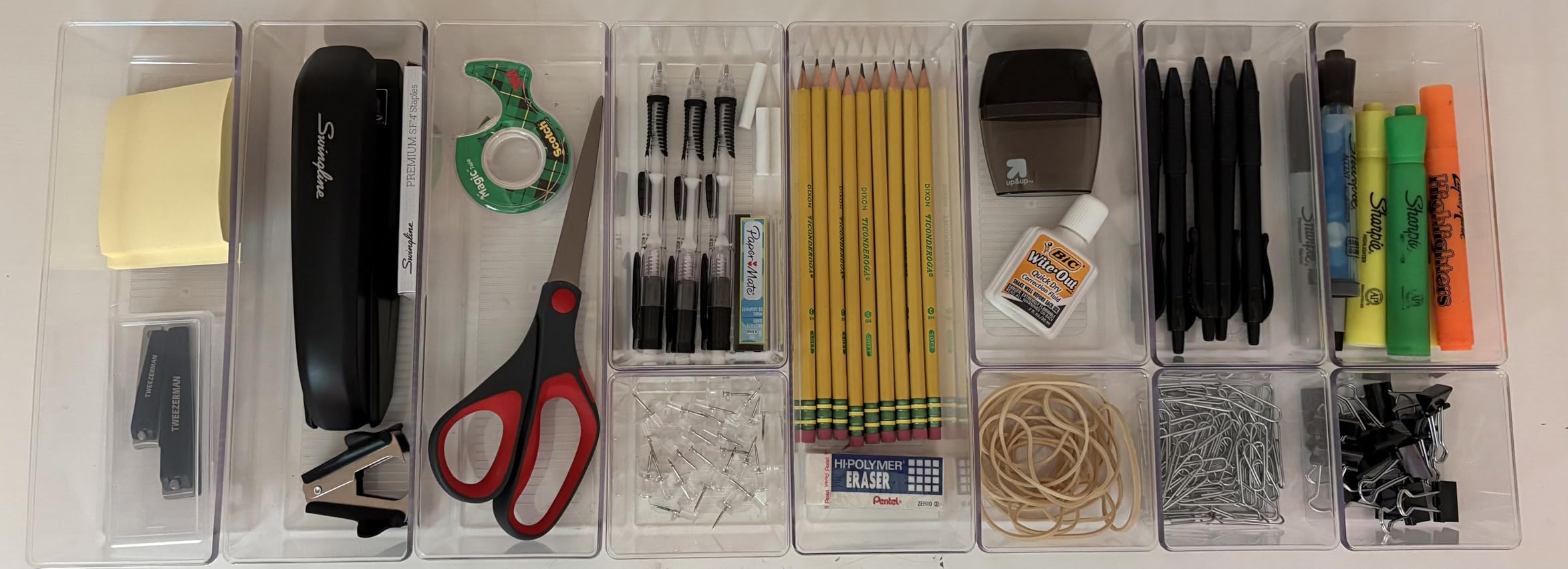 Simple Houseware Clear Drawer Organizer for Office Bin Desk Storage, Assorted Size, 6 Packs customer photo 1