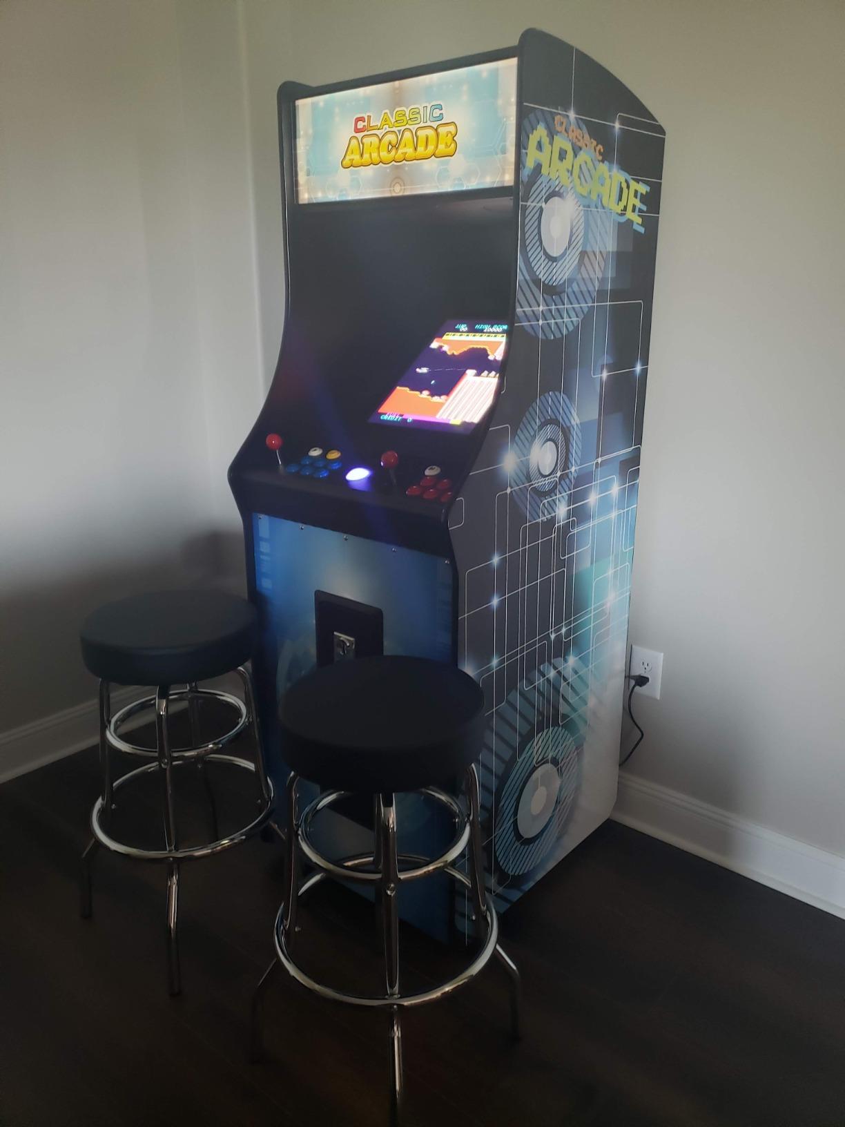 Creative Arcades Full Size Stand-Up Commercial Grade Cabinet Arcade Machine | 2 Player | 60 Classic Games | 22