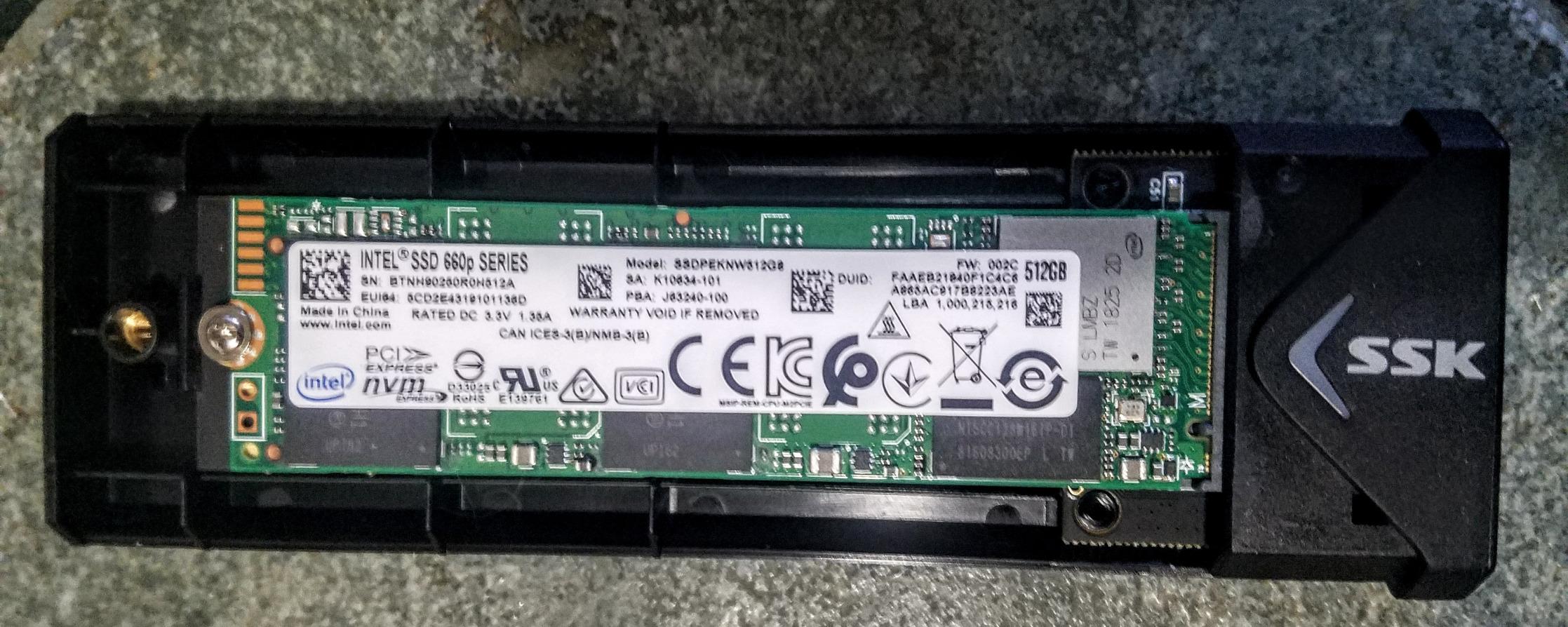 SSK M.2 NVME SATA SSD Enclosure, Improved RTL9210B Chip USB 3.2 Gen 2 10Gbps to PCI-E NGFF Adapter, M-Key/B+M Key External SSD Enclosure Aluminum Support UASP Trim 2242/2260/2280 customer photo 1
