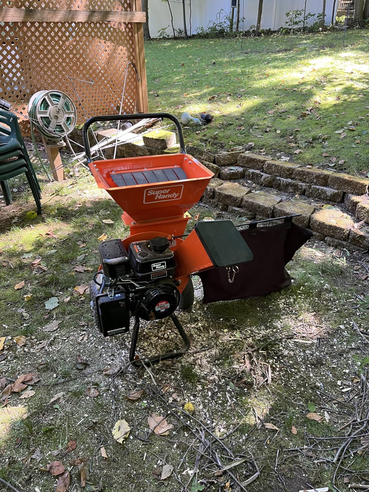 SuperHandy Wood Chipper Shredder Mulcher Ultra Heavy Duty 7HP 3 in 1 Multi-Function 3