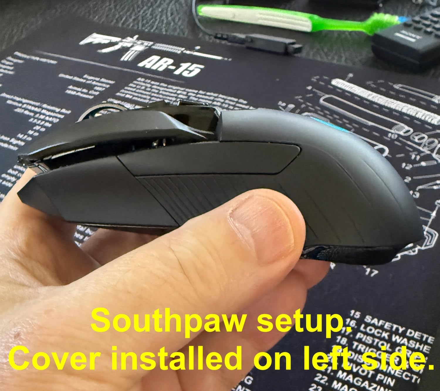 Logitech G903 Lightspeed Wireless Gaming Mouse w/Hero 25K Sensor, 140+ Hour with Rechargeable Battery and LIGHTSYNC RGB. POWERPLAY Compatible, Ambidextrous, 107g+10g Optional, 25,600 DPI - Black customer photo 1