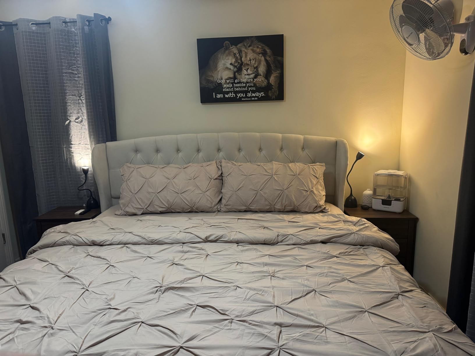 Bedsure Queen Comforter Set Grey - Bed in a Bag Queen Size Bedding 7 Pieces, GentleSoft Pintuck Bed Set Gift for Family, Pinch Pleat All Season Comforter with Sheets, Pillowcases & Shams customer photo 2