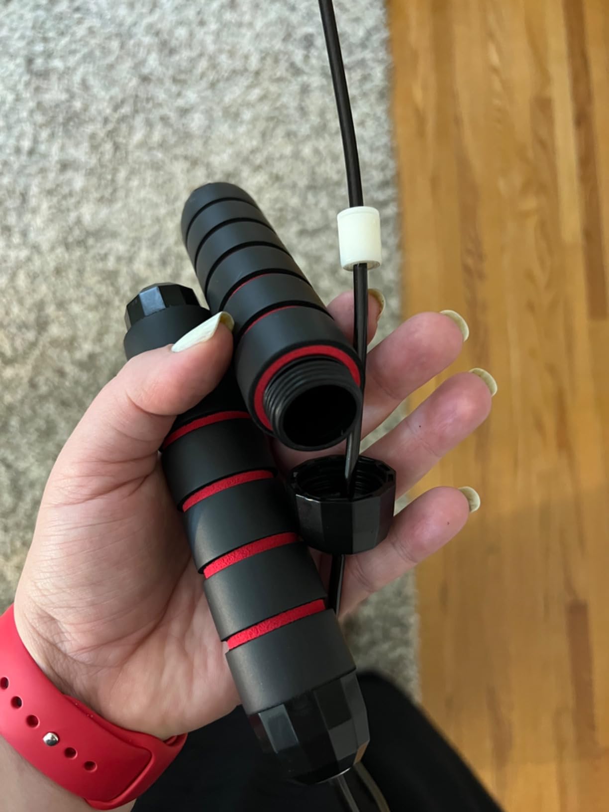 Skipping Rope with Ball Bearings Rapid Speed Adjustable Jump Rope Cable and 6