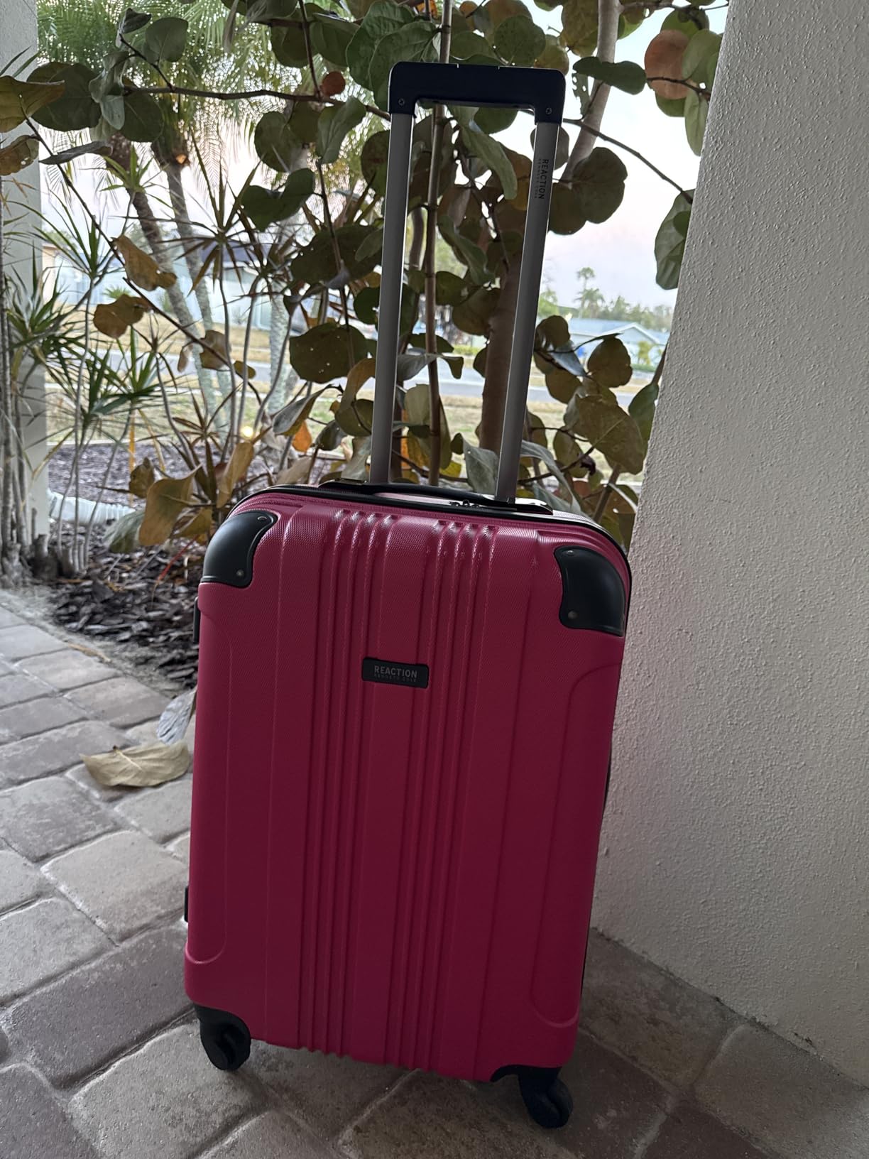 Kenneth Cole REACTION Out of Bounds Lightweight Hardshell 4-Wheel Spinner Luggage, Rose Gold, 2-Piece Set (20