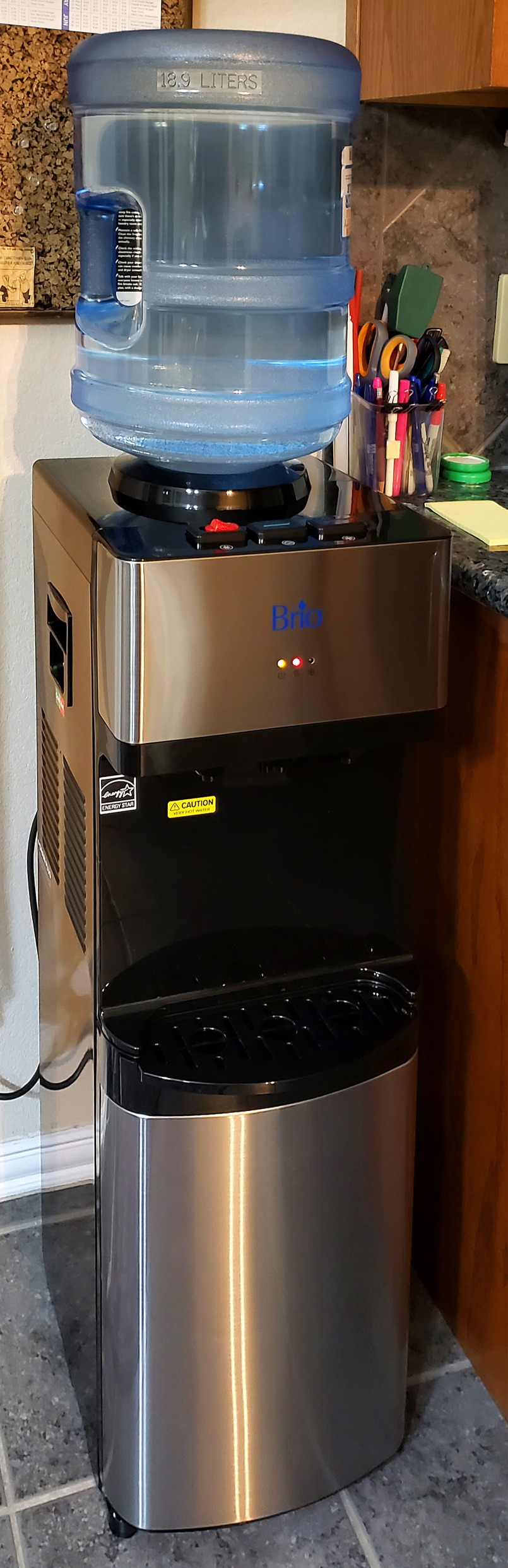 Brio Limited Edition Top Loading Water Cooler Dispenser - Hot & Cold Water, Child Safety Lock, Holds 3 or 5 Gallon Bottles - UL/Energy Star Approved customer photo 2