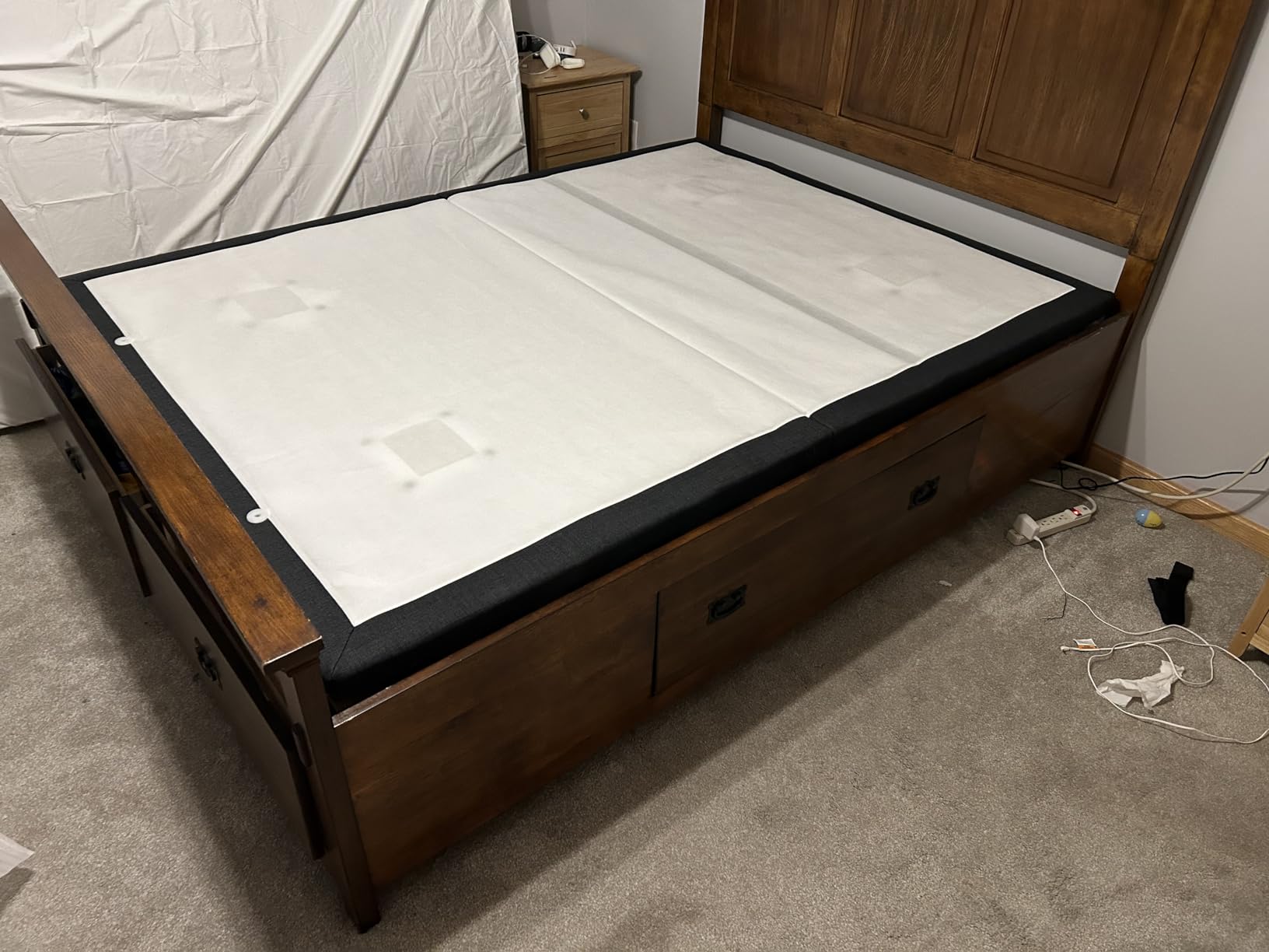 Blissful Nights z4 Adjustable Bed Frame for Storage Beds with Massage Anti-Snore, Zero G, USB Charging Station, Wireless Remote Head and Foot Incline - Queen customer photo 1