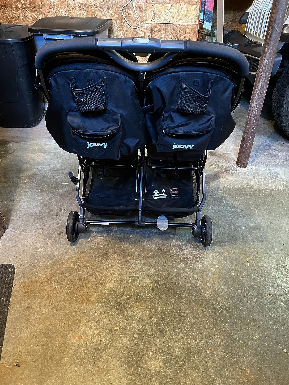 Joovy Kooper X2 Side-by-Side Double Stroller Featuring Dual Snack Trays, One-Handed Fold, Multi-Position Reclining Seats, Adjustable Leg Rests, and 2 Zippered Pockets for Storage, Forged Iron customer photo 2