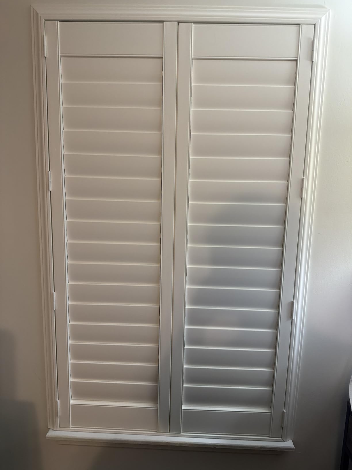 Suncraft Shutters -Plantation Shutters - Custom Made Window Blinds - No Front Tilt Rod - Easy DIY Installation - Interior Plantation Shutters -Privacy Blinds for Kitchen, Bath, Bedroom customer photo 2