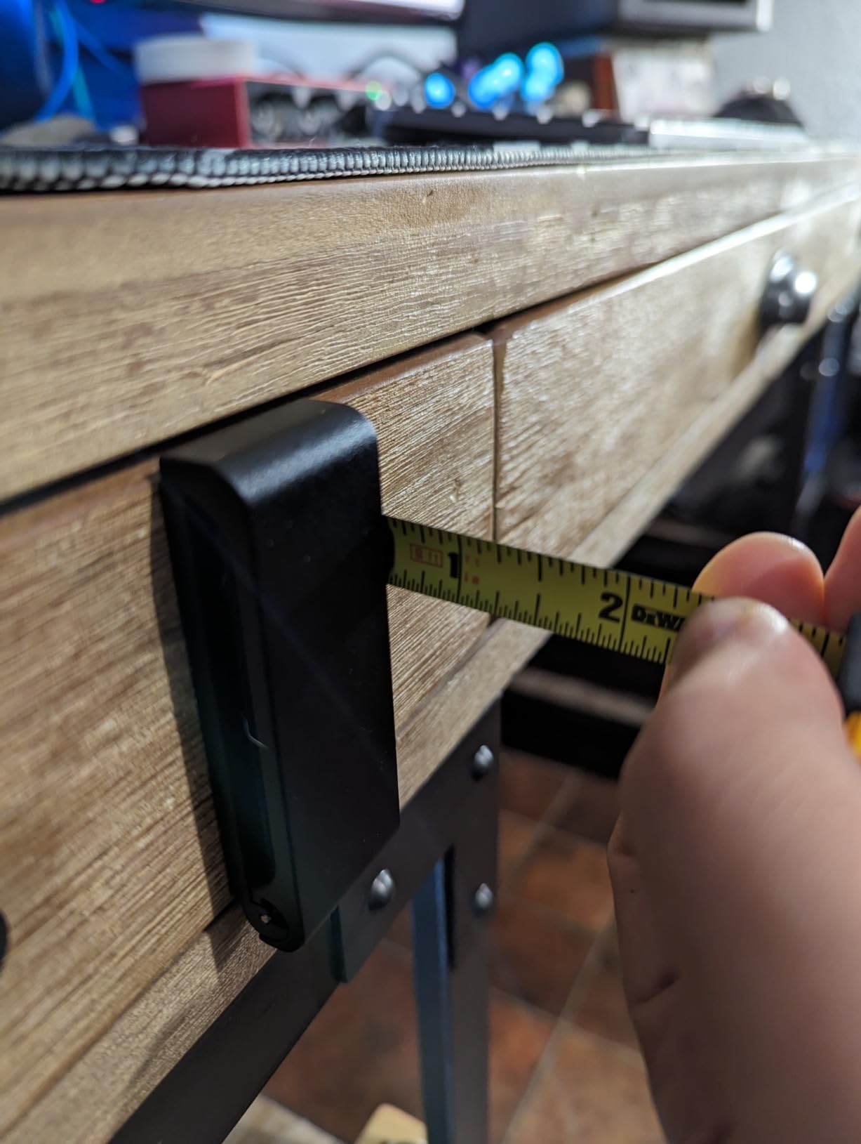 Headphone Stand Hanger,Headset Holder Mount,Aluminum Hook with Strong Adhesive Tape for Headphones (H03-Black-1PCS) customer photo 1