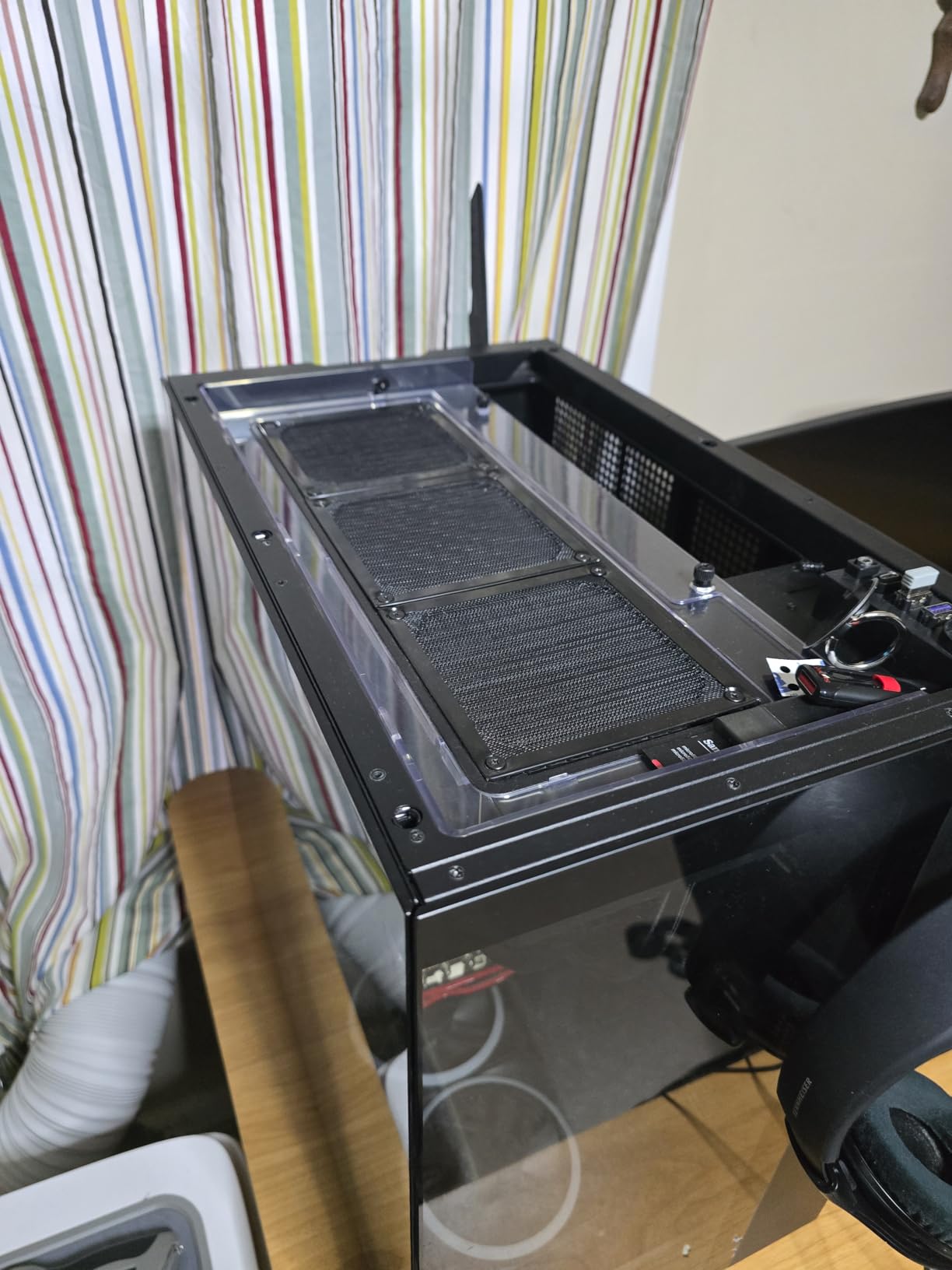 140mm PC Computer Case Fan Dust Filter Grills Dustproof Case Cover with Screws, Aluminum Frame Ultra Fine Stainelss Steel Mesh, Silver Color - 4 Pack customer photo 1