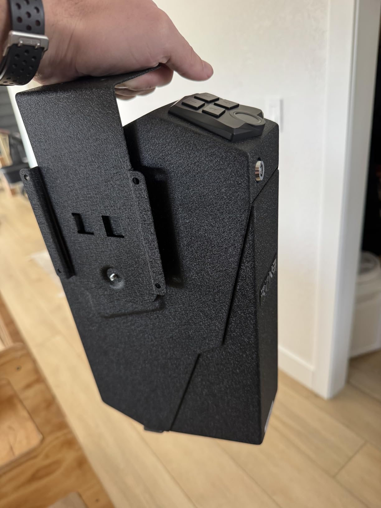 RPNB Mounted Gun Safe,California DOJ Certified Handgun Safe, Auto Open Lid Smart Pistol Safe with Biometric Fingerprint or Keypad Lock customer photo 2