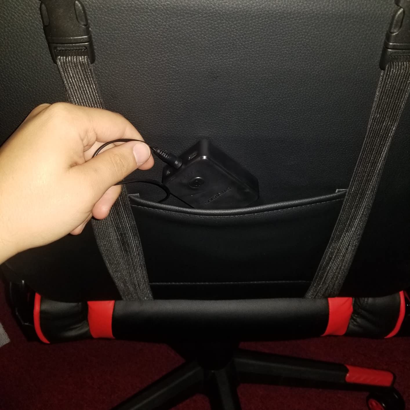 GTRACING Gaming Chair with Footrest Speakers Video Game Chair Bluetooth Music Heavy Duty Ergonomic Computer Office Desk Chair Red customer photo 2