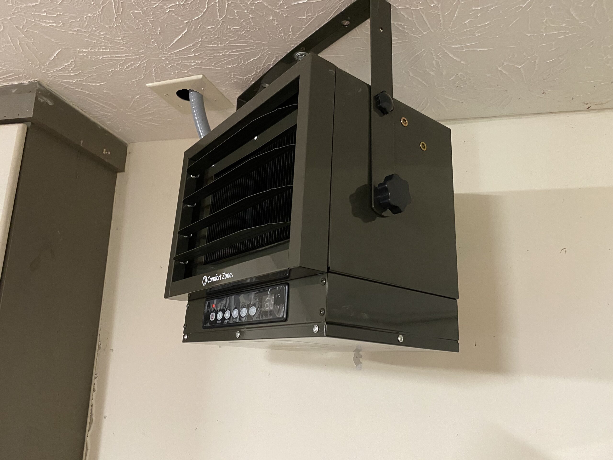 Comfort Zone 7500W Hard-Wired Garage Heater - Industrial & Commercial Ceiling Mount, 240V Fan-Forced with Remote, Digital Thermostat, Timer customer photo 2