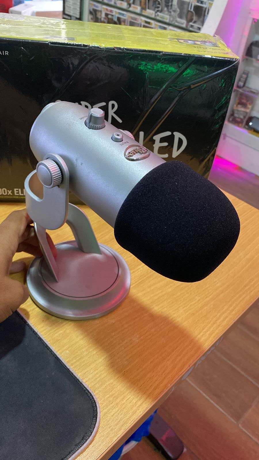 YOUSHARES 2PCS Blue Yeti Pop Filter for Blue Yeti Microphone, Yeti Foam Windscreen with Dead Cat Blue Yeti Mic Cover for Yeti Mic and Blue Yeti Pro USB Microphone customer photo 2