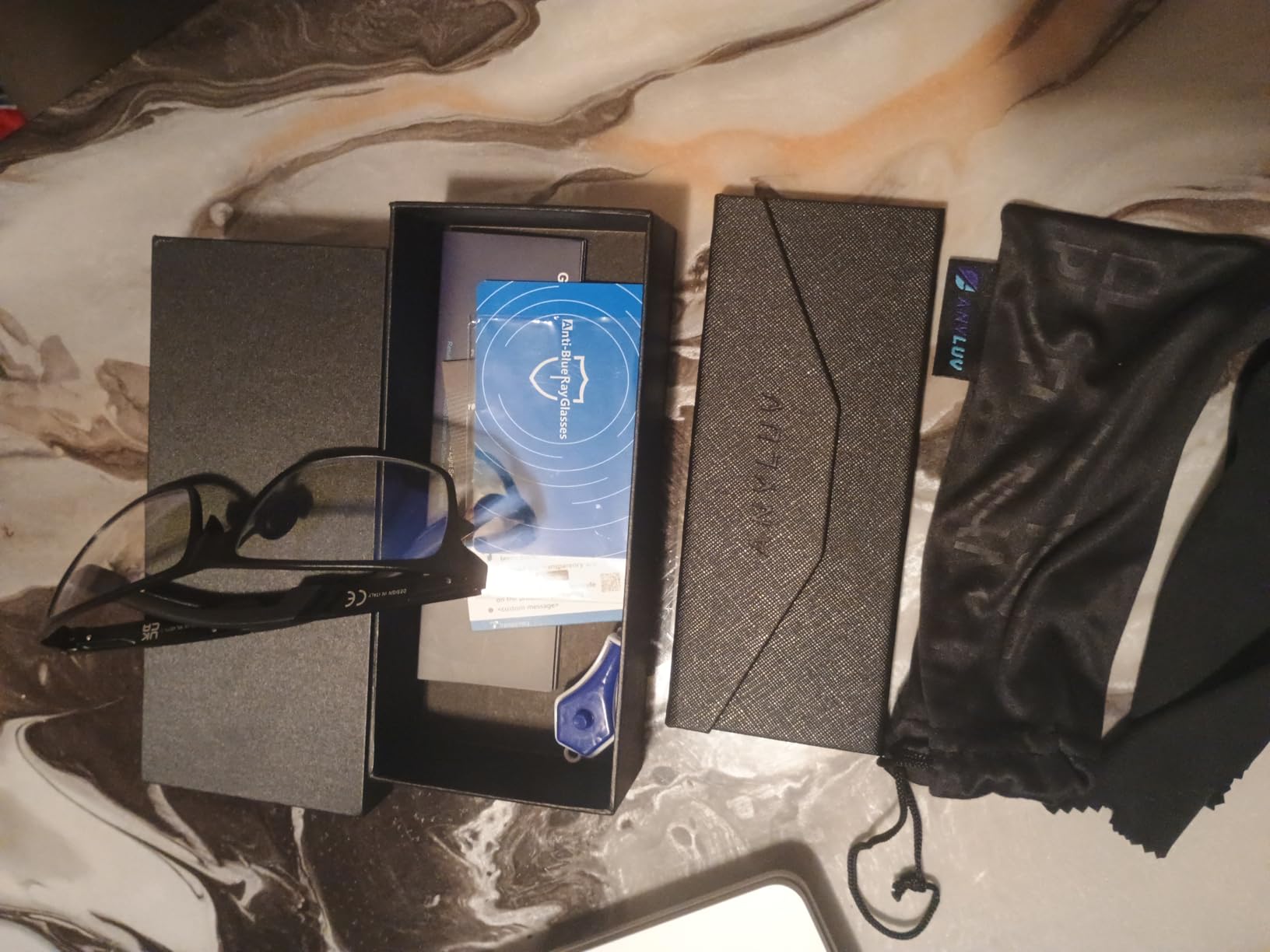 ANYLUV Blue Light Blocking Glasses Men Computer Gaming Glasses Lightweight Al-Mg Metal Anti Eyestrain Eye Protection customer photo 1