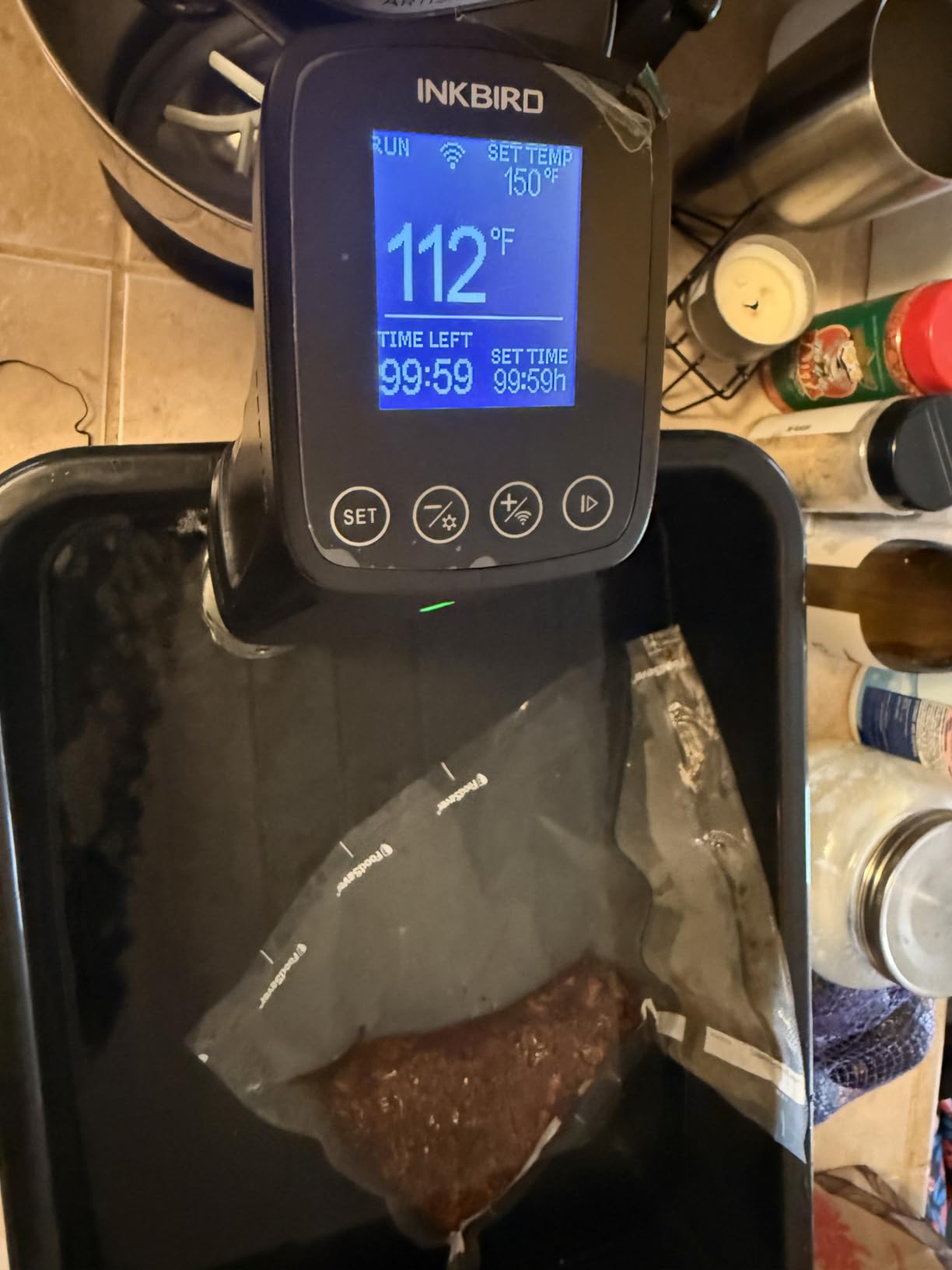 INKBIRD WIFI Sous Vide Cooker ISV-100W, 1000 Watts Immersion Circulator with 14 Preset Recipes on APP & Calibration Function customer photo 1