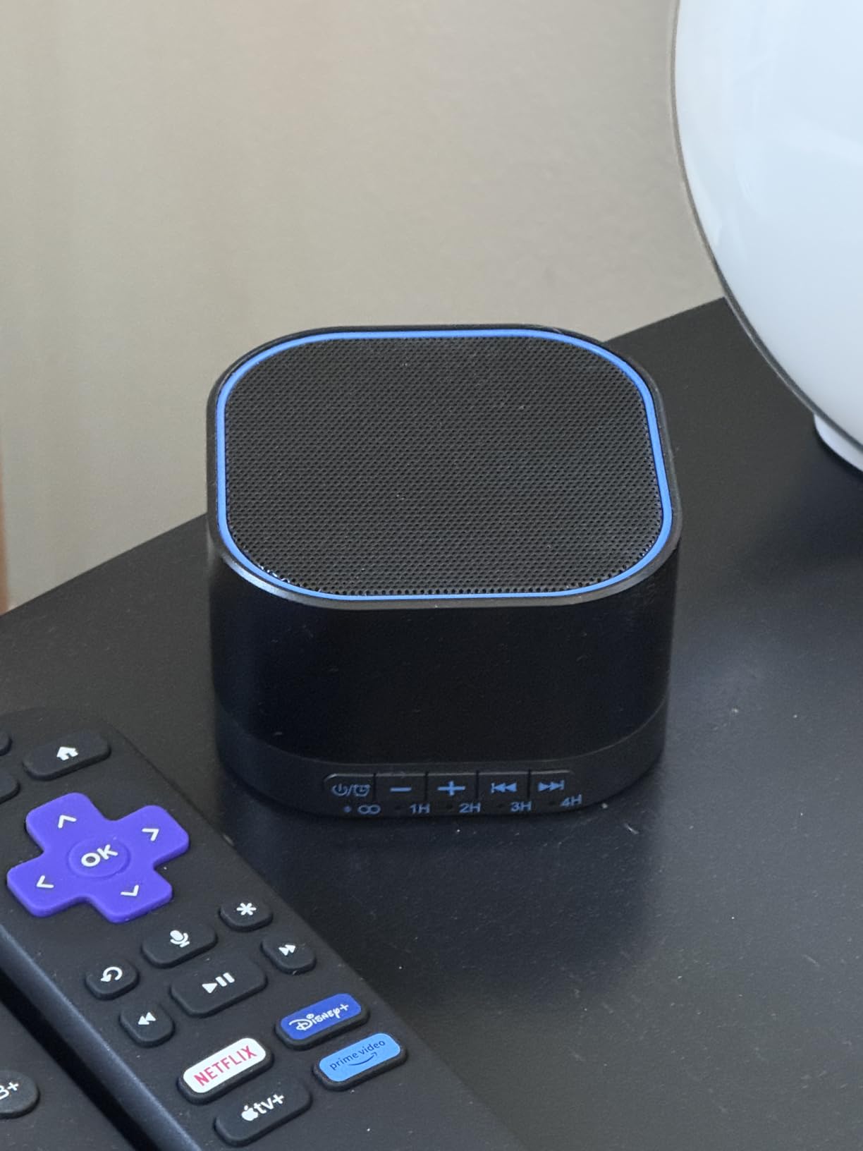 Magicteam White Noise Machine with 20 Non Looping Natural Soothing Sounds Memory Function 32 Levels of Volume Powered by AC or USB and Sleep Sound Timer Therapy for Baby Kids Adults Black customer photo 2