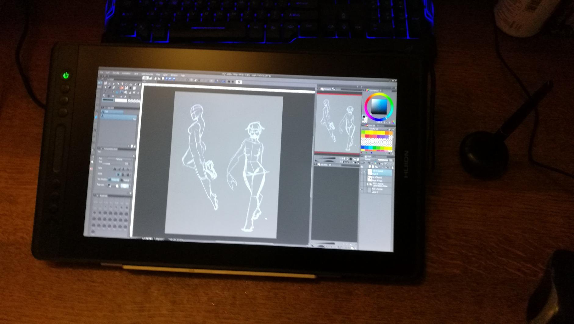 HUION KAMVAS Pro 16 Drawing Tablet with Screen, 15.6 inch Pen Display Anti-Glare Glass 6 Shortcut Keys Adjustable Stand, Graphics Tablet for Drawing, Writing, Design, Work with Windows, Mac and Linux customer photo 2