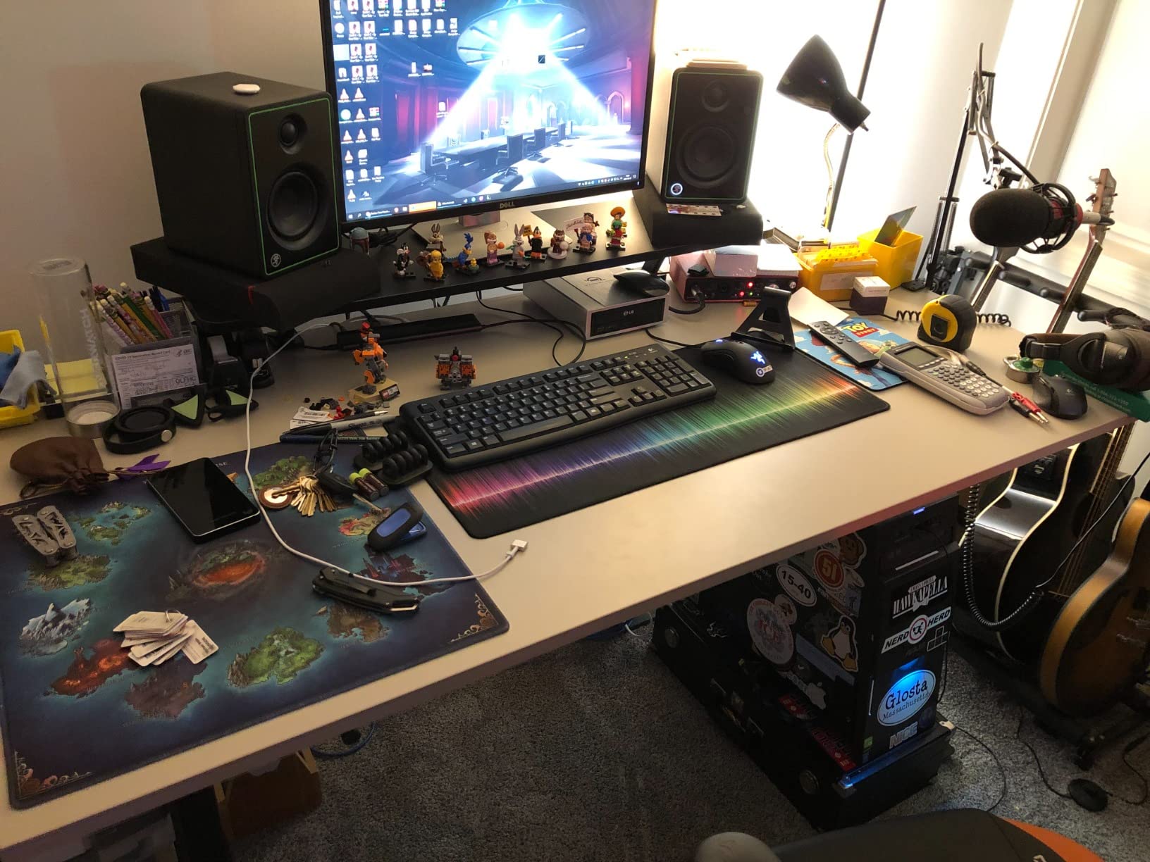 VIVO Black Clamp-on Large 40 inch Ergonomic Desk Shelf, Dual Computer Monitor and Laptop Riser Stand - Desk Organizer for 2 Screens STAND-SHELF40B customer photo 1