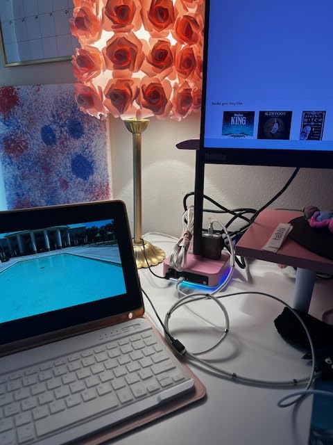 KAFRI RGB Headphone Stand with USB A&C Charger Desk Gaming Headset Holder Hanger Rack with 3 USB Charging Port and 2 Outlet - Suitable for Gamer Desktop Table Game Earphone Accessories Boyfriend Gifts customer photo 1