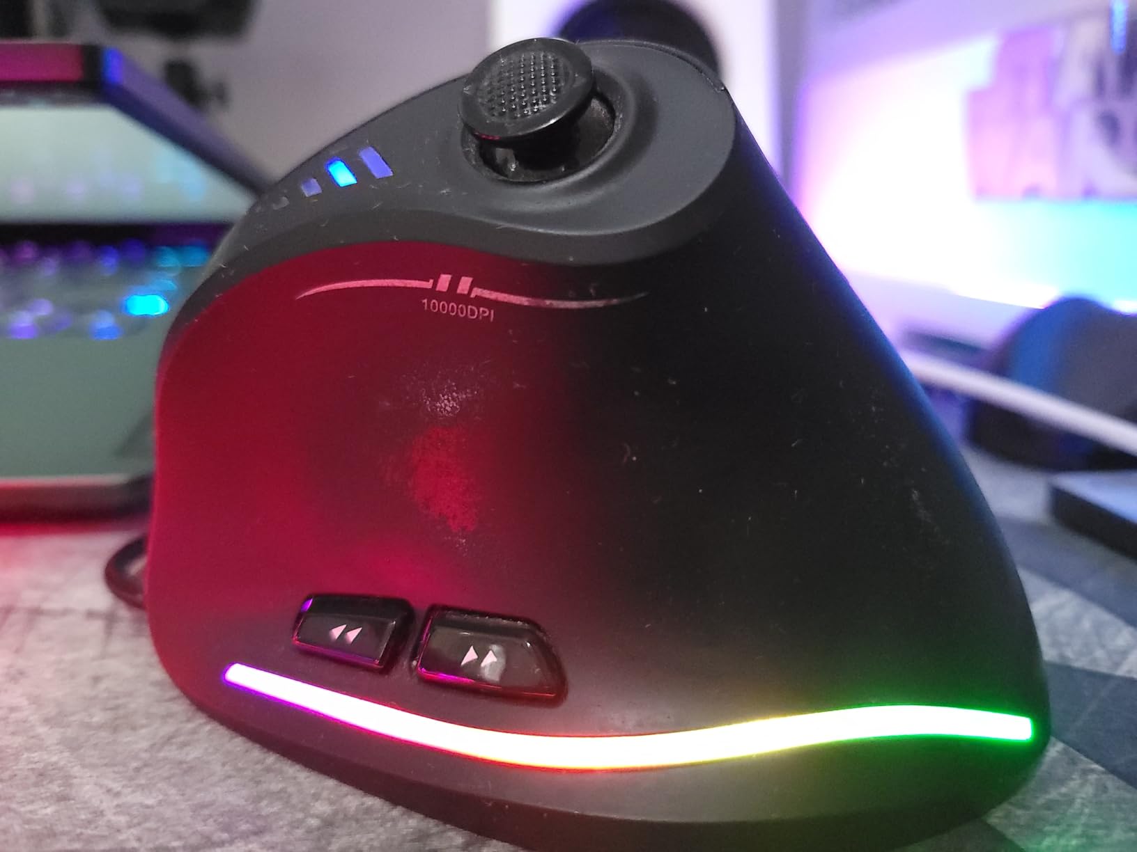 ZLOT Vertical Gaming Mouse,Wired RGB Ergonomic USB Joystick Programmable Laser Gaming Mice,6+1 Design,11 Buttons,1000 Hz Max Polling Rate,10000 Max DPI,Upgraded Version for Computer Gamers,Black customer photo 1