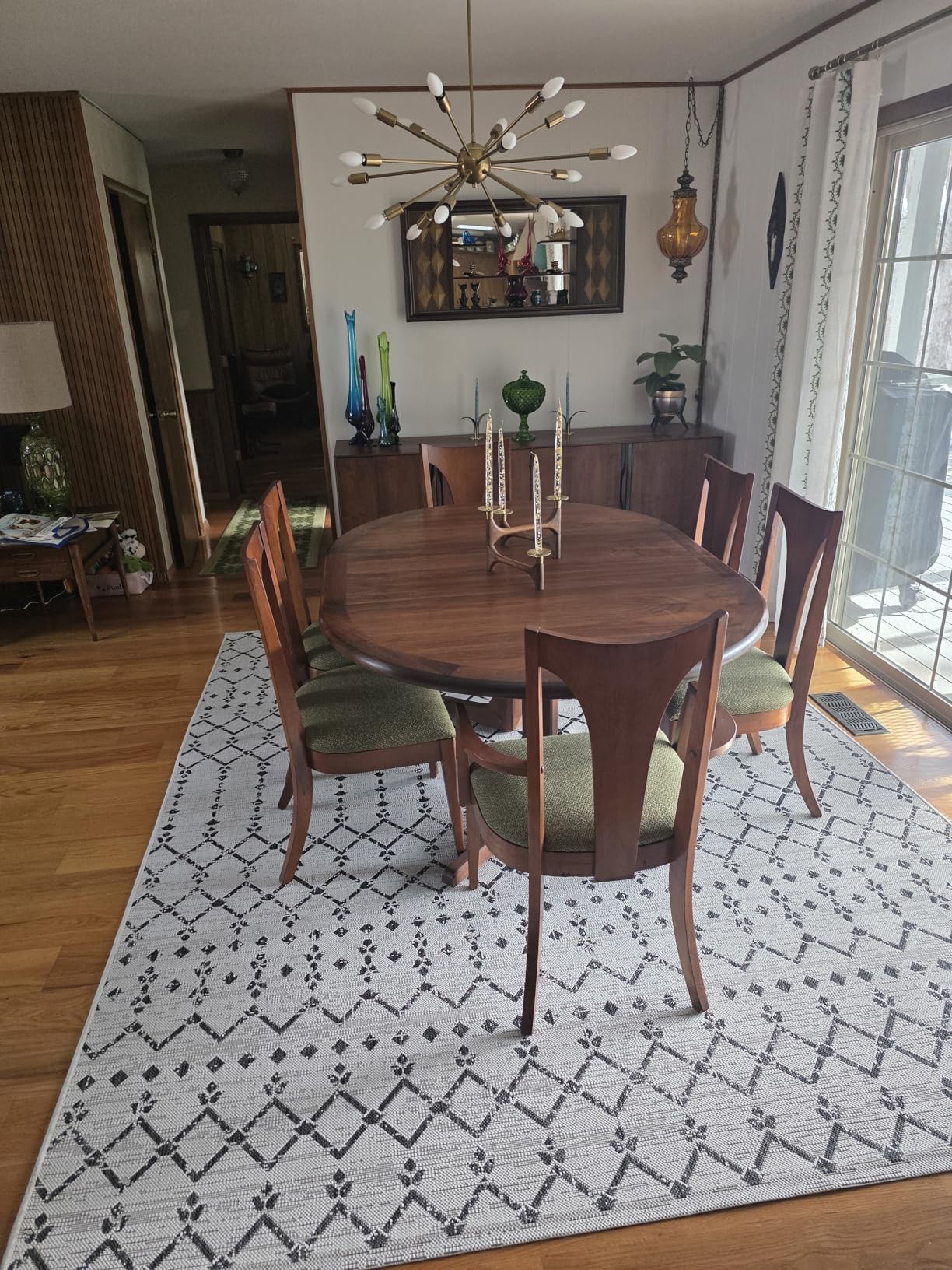 JONATHAN Y Moroccan Geometric Indoor Outdoor Area Rug 8X10 Natural/Black, Ourika Textured Weave for Backyard, Patio, Porch, Easy-Cleaning, High Traffic, Pet-Friendly, Non-Shedding customer photo 1