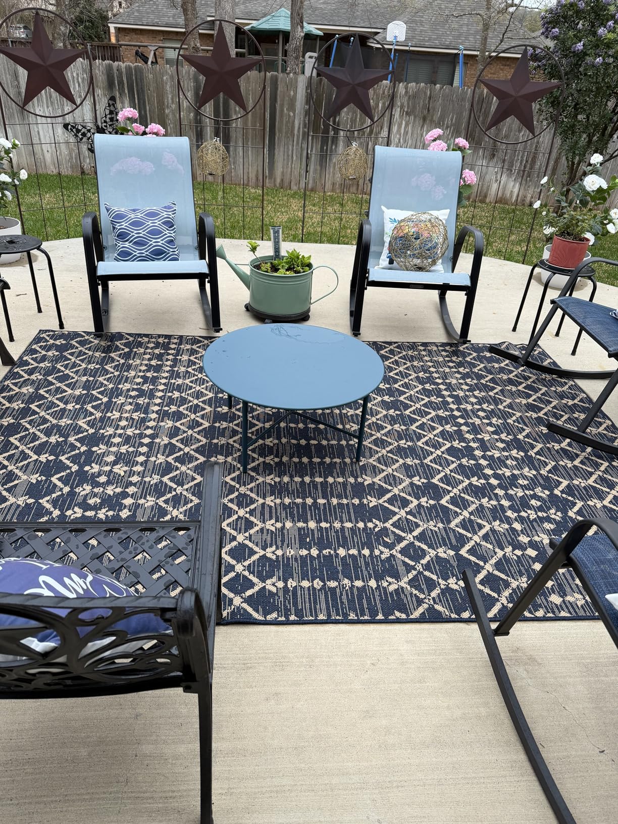 JONATHAN Y Moroccan Geometric Indoor Outdoor Area Rug 8X10 Natural/Black, Ourika Textured Weave for Backyard, Patio, Porch, Easy-Cleaning, High Traffic, Pet-Friendly, Non-Shedding customer photo 2