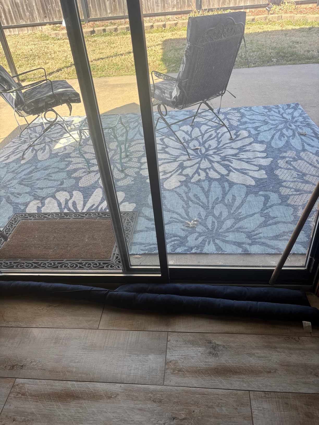 JONATHAN Y Floral Textured Weave Indoor Outdoor Area Rug 8X10 Navy/Green, Zinnia Modern for Backyard, Patio, Porch, Easy-Cleaning, High Traffic, Pet-Friendly, Non-Shedding customer photo 2