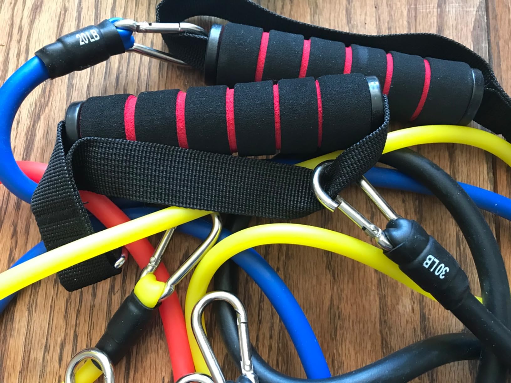 Resistance Bands Set, Himaly Exercise Bands Strength Training Fitness Bands Workout Elastic Bands with Legs Ankle Straps, Door Anchor, Handles & Carry Bag for Home Outdoor Workouts customer photo 1