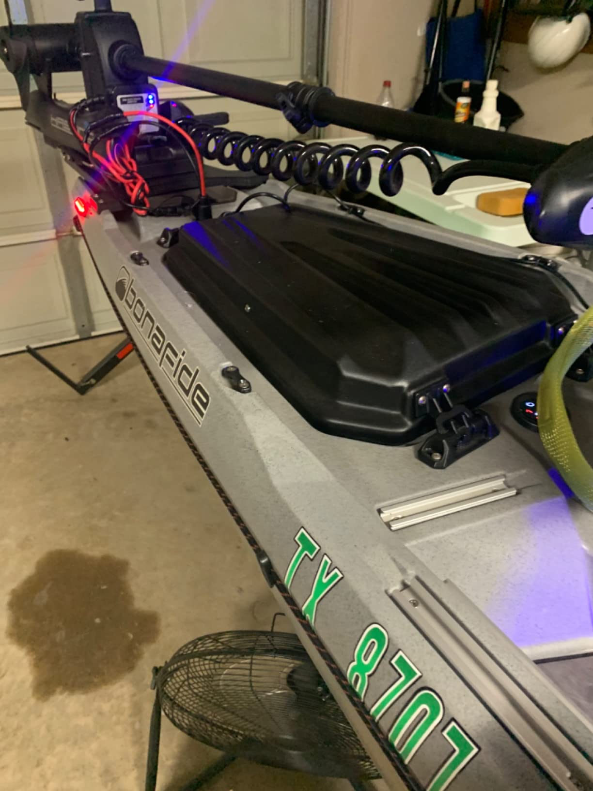 Black Haswing Cayman 12V 55lbs 48 inch Bow Mount Electric Trolling Motor with Foot Control/Quick Release Bracket customer photo 2