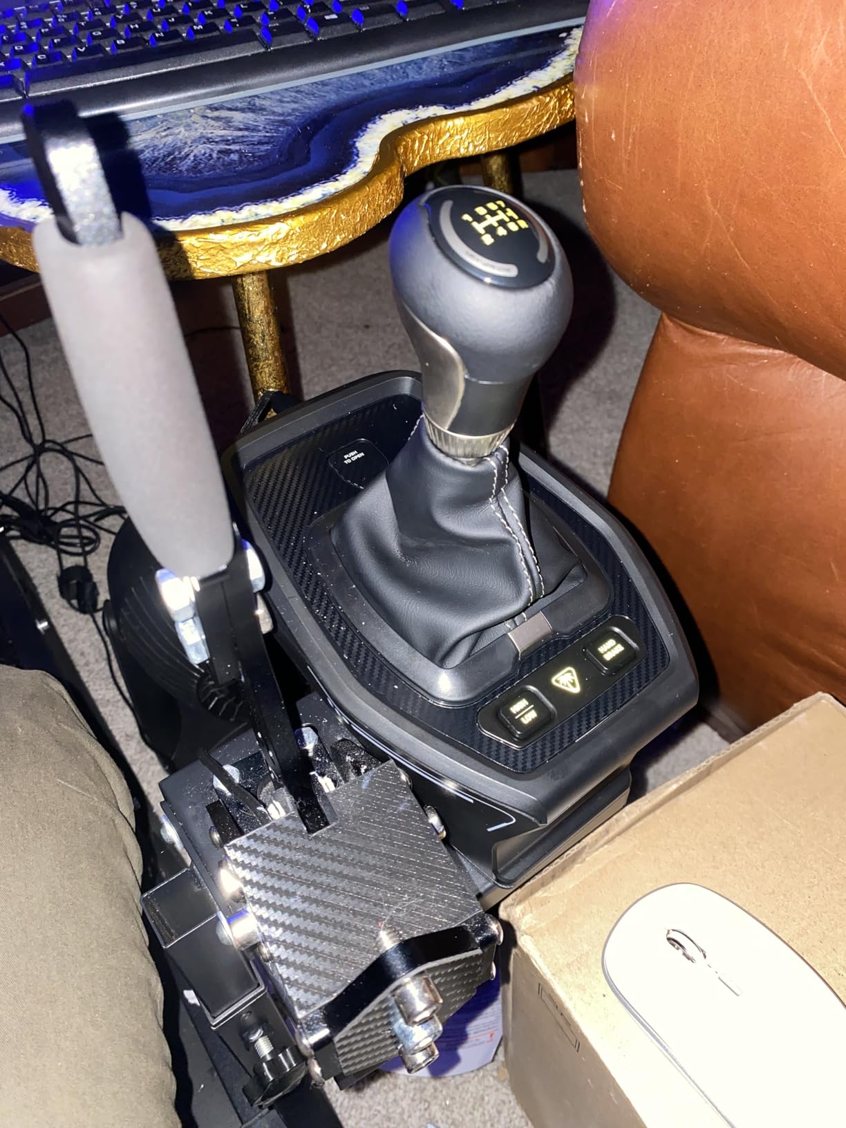 aikeec 64Bit PC USB Handbrake, Upgrade SIM Racing Games Handbrake for Logitech G25 G27 G29 T500 T300 THRUST MASTER FANATECOSW customer photo 1