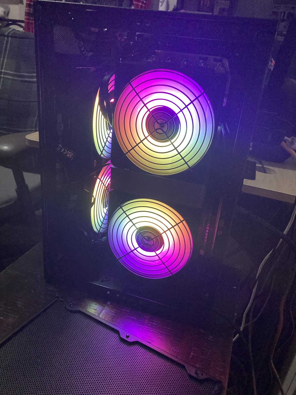 Easycargo 4pcs 120mm Fan Grill Guard Black with Screws customer photo 1