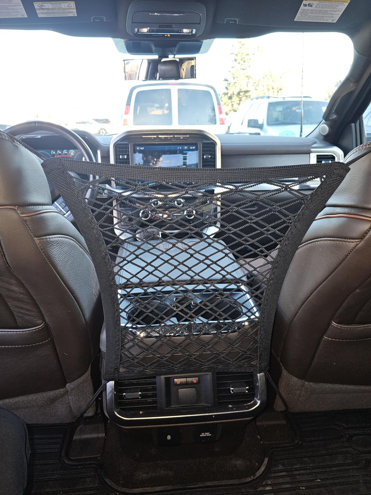 DYKESON Dog Car Net Barrier Pet Barrier with Car Mesh Organizer for Dog & Child, Safety Divider with Storage Pouch, Easy Install for Cars & SUVs customer photo 2