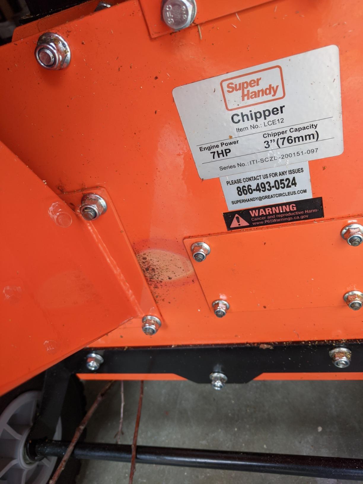 SuperHandy Mini Wood Chipper Shredder Mulcher Heavy Duty 7HP Compact Design 3