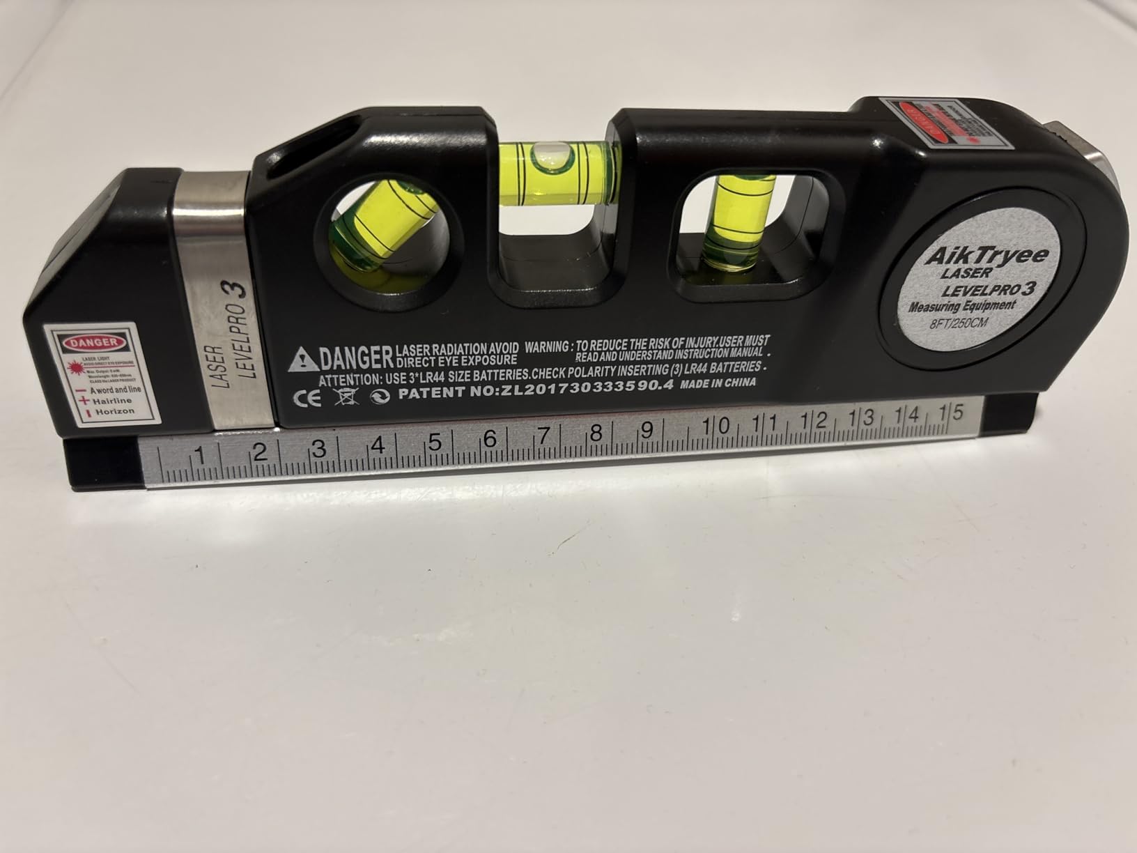 Laser Level Line Tool, Multipurpose Laser Level Kit Standard Cross Line Laser leveler Beam Tool with Metric Rulers 8ft/2.5M for Picture Hanging cabinets Tile Walls by AikTryee customer photo 1