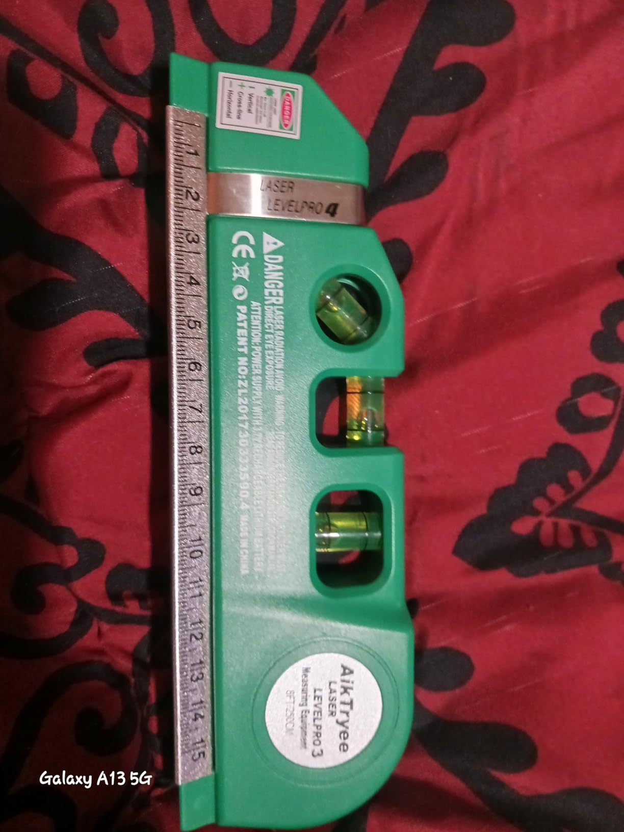 Laser Level Line Tool, Multipurpose Laser Level Kit Standard Cross Line Laser leveler Beam Tool with Metric Rulers 8ft/2.5M for Picture Hanging cabinets Tile Walls by AikTryee customer photo 2