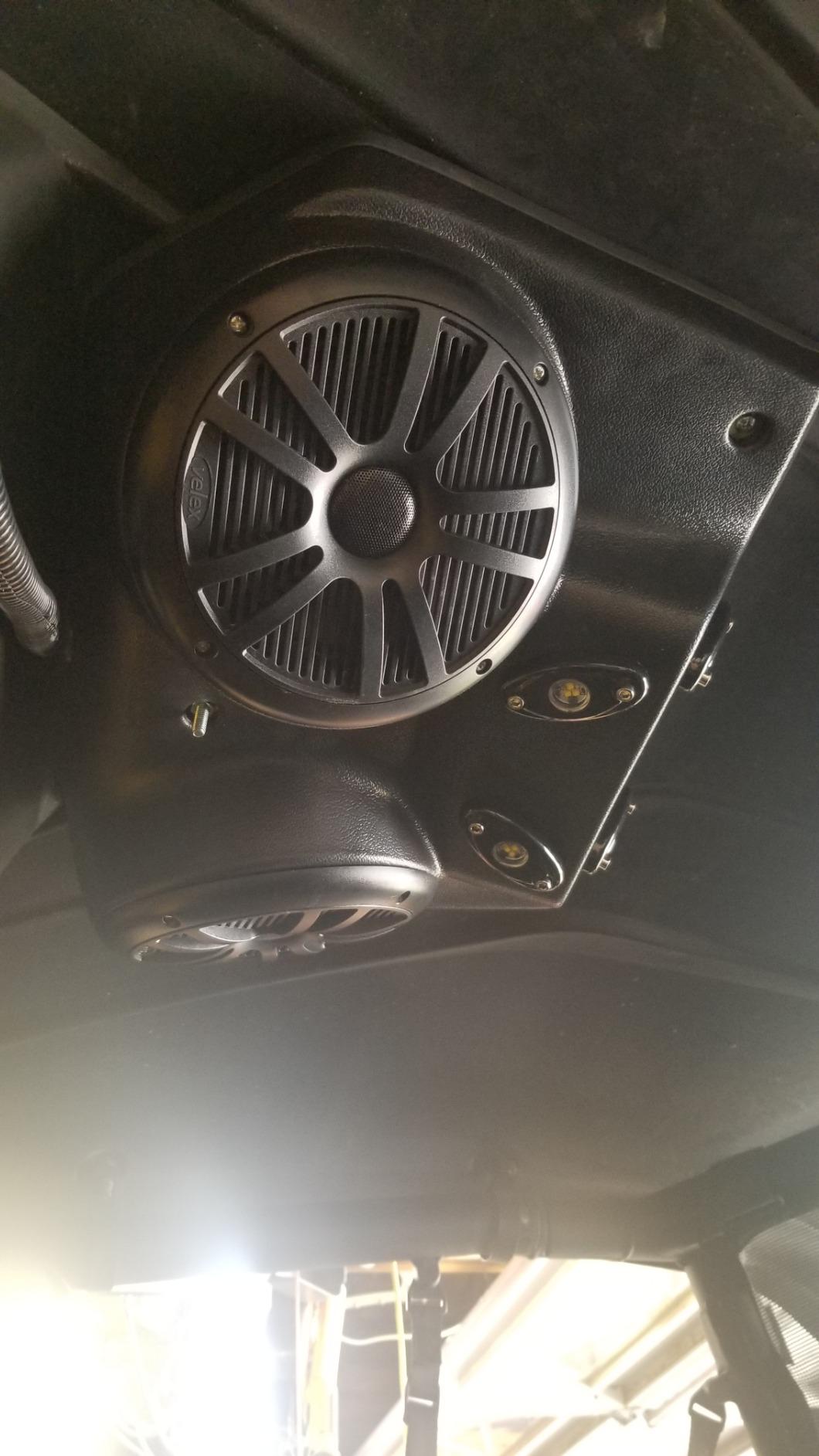 Velex Marine Stereo Speaker Package Bluetooth, MP3 USB AM FM Marine Stereo - 2 x 6.5 Inch Black Speakers, Antenna customer photo 1