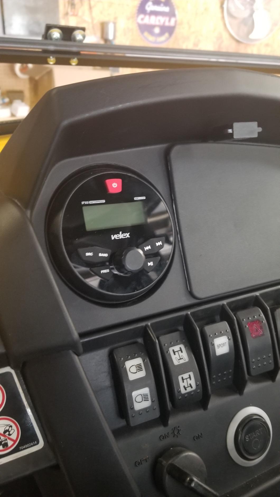 Velex Marine Stereo Speaker Package Bluetooth, MP3 USB AM FM Marine Stereo - 2 x 6.5 Inch Black Speakers, Antenna customer photo 2