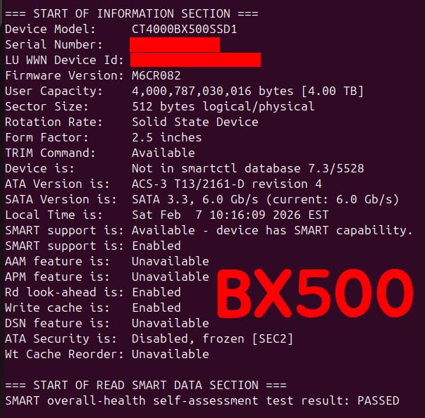 Crucial BX500 2TB 3D NAND SATA 2.5-Inch Internal SSD, up to 540MB/s - CT2000BX500SSD1 customer photo 2