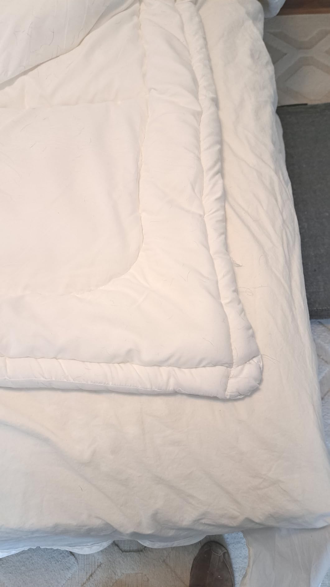 Bedsure Comforter Duvet Insert - Quilted Comforters Queen Size, All Season Duvet, GentleSoft Down Alternative Bedding, with 8 Tabs, Gifts for Women/Men, White, Queen 88 x 88 Inches customer photo 2