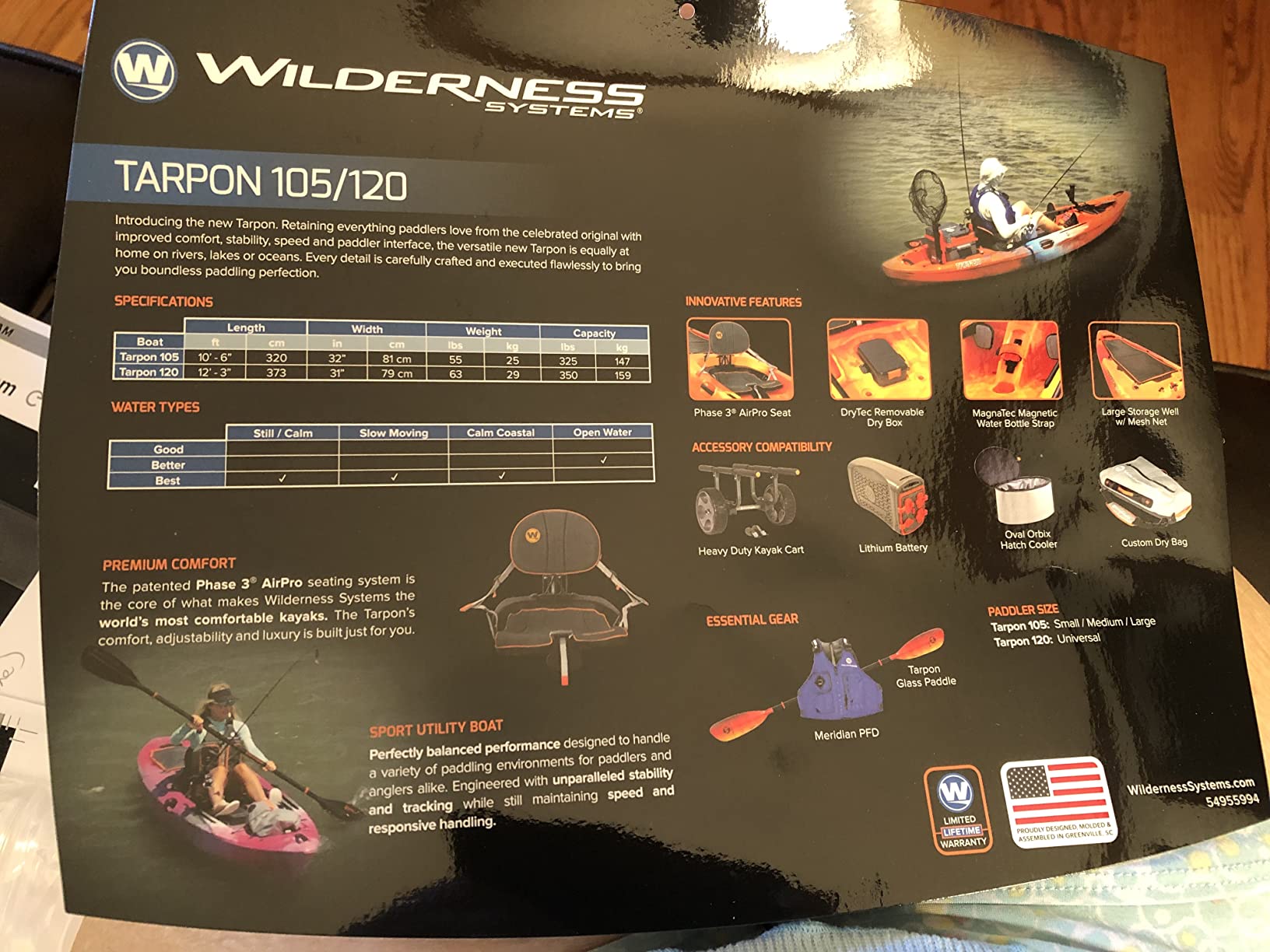 Wilderness Systems Pungo 105 Recreational Kayak - Sit Inside - Phase 3 Air Pro Comfort Seating - 10.6 ft customer photo 1