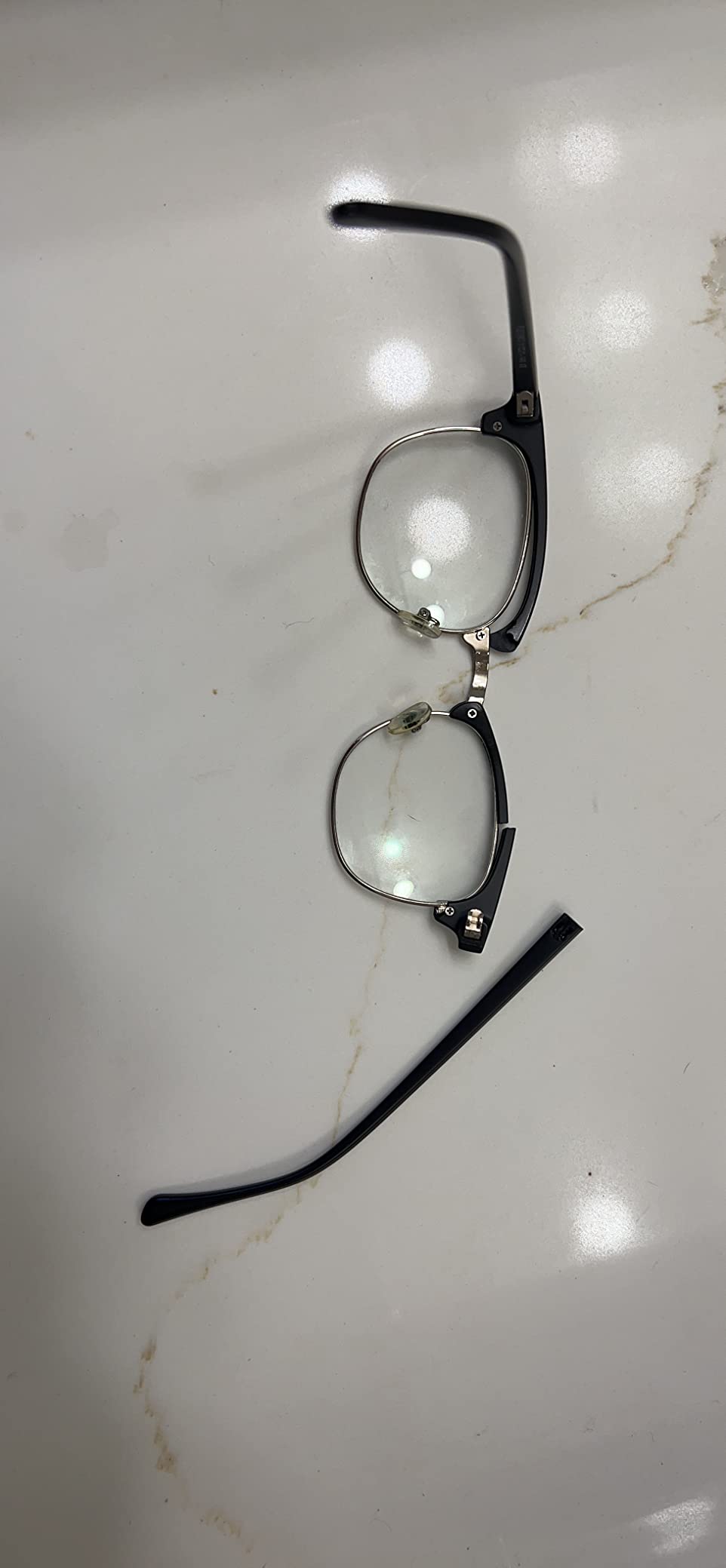 Blue Light Blocking Glasses Vintage Half Frame UV Clear Lens Anti Eyestrain Computer Gaming Glasses for Women Men customer photo 1